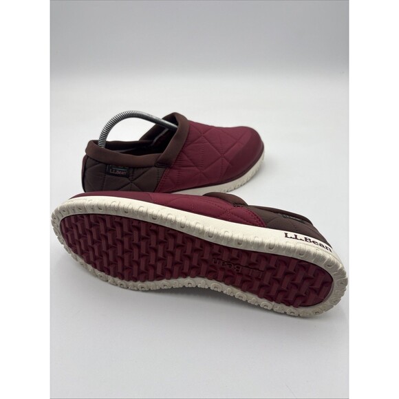 LL Bean Ultralight Primaloft Shoes Mens 10 M Red  Brown Waterproof Slip On Shoes - Picture 3 of 9